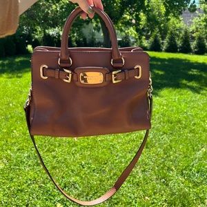 Michael Kors Hamilton Satchel w/Matching Wallet (Cognac)